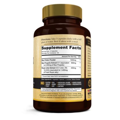 royal jelly bee pollen supplement facts